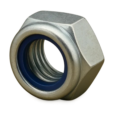 Гайка со стопорным кольцом оцинкованная DIN 985 М14